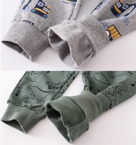Azalquat Boys Active Athletic Pull-On Pants I Kids Cozy Cotton Cartoon Jogging Sweatpants in Kuwait