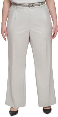 Calvin Klein Women's Plus Size Windowpane Wide-Leg Pants (Galaxy Multi, 18W) in Saudi Arabia
