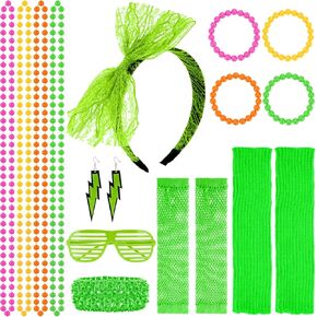 Ideashop إكسسوارات الثمانينات للنساء، أزياء الثمانينات للنساء، ملابس الثمانينات للنساء والفتيات ملحقات الحفلات التنكرية في الثمانينات in Kuwait