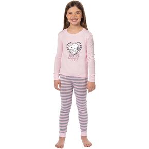 INTIMO Peanuts Girls' Pink Snoopy Just Be Happy Sleep Pajama Set For Kids in Saudi Arabia