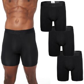 BLACK UNDERWEAR Breathable Boxer Briefs for Men Pack | Luxury Underwear (3-Pack) in Saudi Arabia