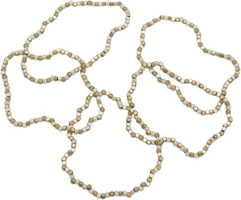 Rosemarie Collections Women's Chic Set Of 5 Seed Bead Nugget Stretch Bracelet, 6.75" in Saudi Arabia