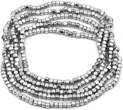 Rosemarie Collections Women's Chic Set Of 5 Seed Bead Nugget Stretch Bracelet, 6.75" in Saudi Arabia