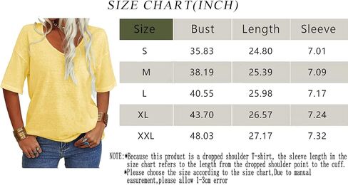 Tankaneo Women's Summer Fashion V-Neck Half Sleeves T Shirt Solid Casual Loose Basic Tunics Tops in Saudi Arabia