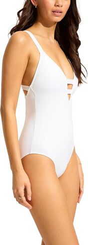 Seafolly Women's Active Deep V Plunge Maillot One Piece Swimsuit in Saudi Arabia