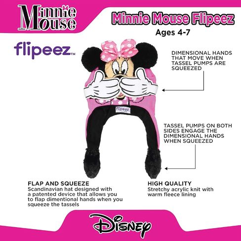 ABG Accessories Girls Little Pony، فروزن، ميني ماوس، قبعة شتوية باو باترول، قبعة شتوية ممتعة للطقس البارد للأعمار من 4 إلى 7 سنوات in Kuwait