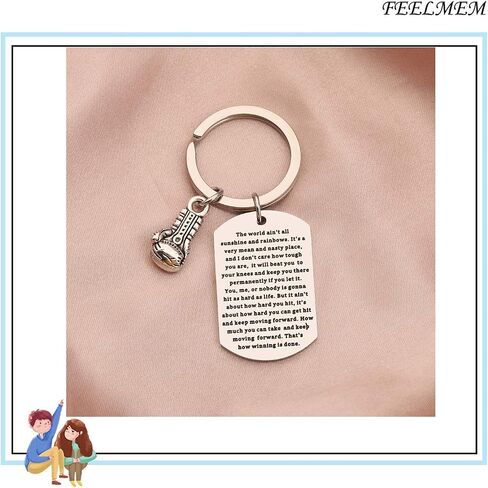 FEELMEM سلسلة مفاتيح الملاكمة العالم ليس أشعة الشمس وقوس قزح الملاكمة سلسلة المفاتيح in Saudi Arabia