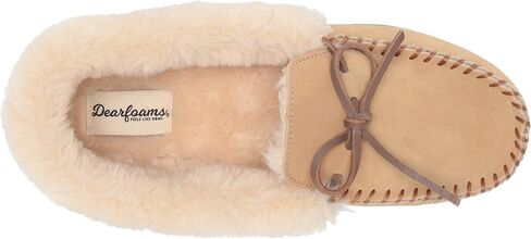 Dearfoams Women's Bethany Suede Moccasin Slipper in Saudi Arabia