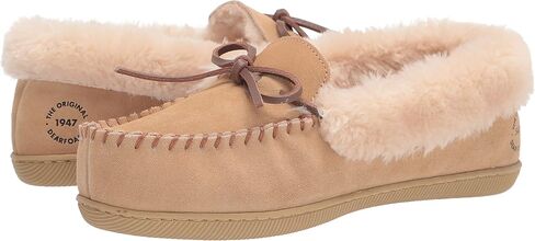 Dearfoams Women's Bethany Suede Moccasin Slipper in Saudi Arabia