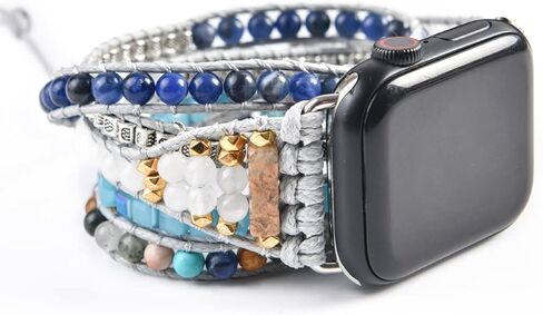 YGLINE Crystal Bracelet Compatible with Apple Watch Band 38mm/41mm for Women Girls, Handmade Beaded Band Replacement For Iwatch in Saudi Arabia