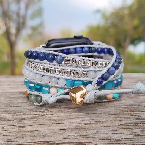 YGLINE Crystal Bracelet Compatible with Apple Watch Band 38mm/41mm for Women Girls, Handmade Beaded Band Replacement For Iwatch in Saudi Arabia