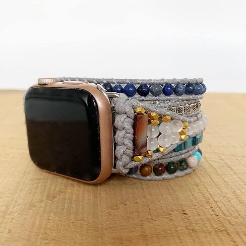 YGLINE Crystal Bracelet Compatible with Apple Watch Band 38mm/41mm for Women Girls, Handmade Beaded Band Replacement For Iwatch in Saudi Arabia