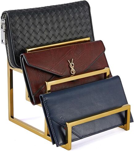 حامل عرض المحفظة الذهبية K KAIDIYIN ورف عرض المحفظة المكون من 3 طبقات in Kuwait