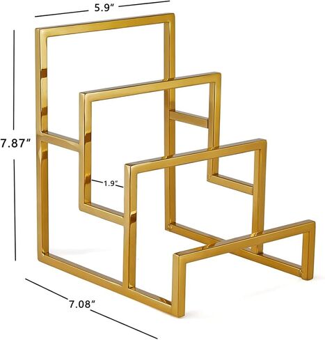 حامل عرض المحفظة الذهبية K KAIDIYIN ورف عرض المحفظة المكون من 3 طبقات in Kuwait