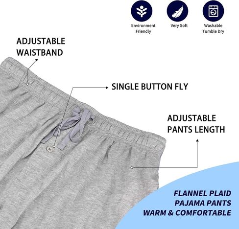 Bintangor Men's Jogger Pajama Pant Cotton Lounge Sleep Bottoms in Saudi Arabia