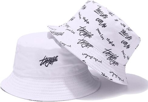 Packable Reversible Printed Bucket Hat Unisex for Men Women Beach Fisherman Cap in Saudi Arabia