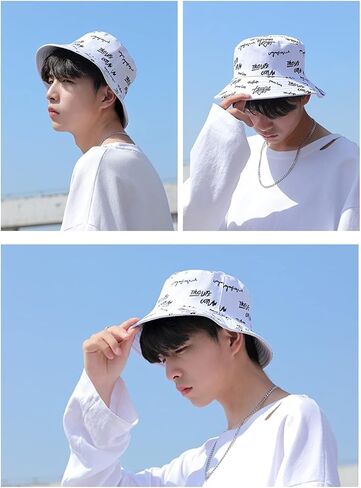 Packable Reversible Printed Bucket Hat Unisex for Men Women Beach Fisherman Cap in Saudi Arabia