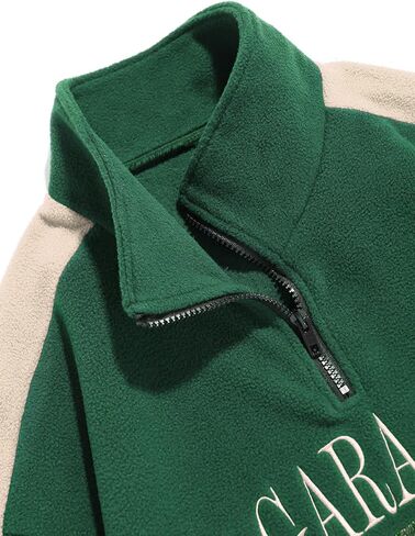 ZAFUL رجل 2023 خريف جرافيك هوديس البلوزات المتضخم أساسيات هوديي ربع البريدي البلوز الصوف بلوزات القمم in Saudi Arabia