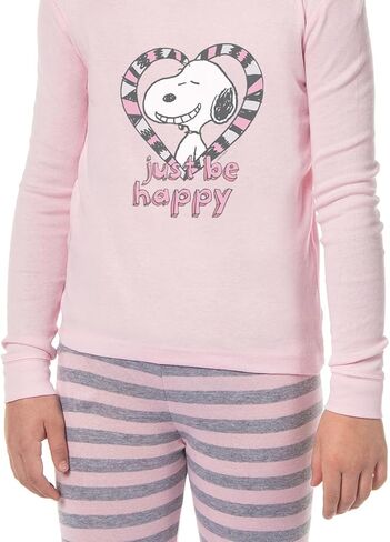 مجموعة بيجامة النوم الوردية للفتيات من INTIMO Peanuts Just Be Happy Sleep للأطفال in Saudi Arabia