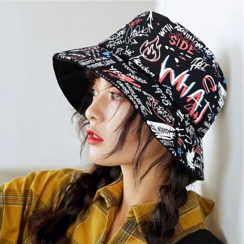 Packable Reversible Printed Bucket Hat Unisex for Men Women Beach Fisherman Cap in Saudi Arabia