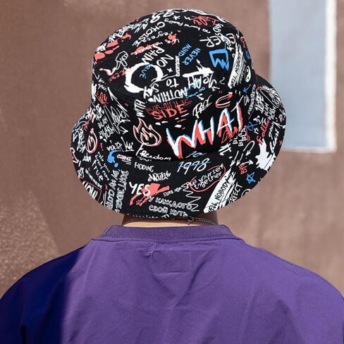 Packable Reversible Printed Bucket Hat Unisex for Men Women Beach Fisherman Cap in Saudi Arabia