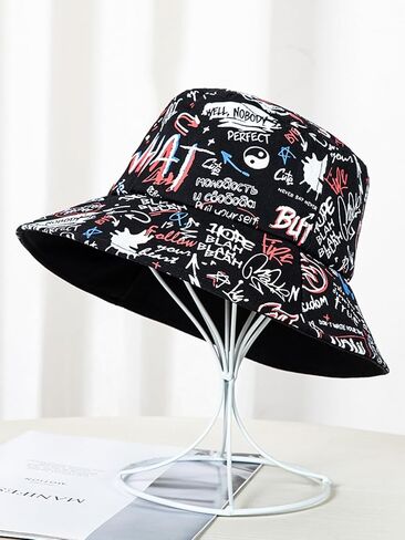 Packable Reversible Printed Bucket Hat Unisex for Men Women Beach Fisherman Cap in Saudi Arabia