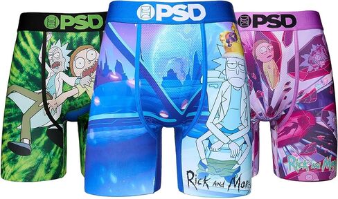 PSD Men's Rick and Morty R&M Portal 3-Pack Boxer Briefs (X-Large, Multi) in Saudi Arabia