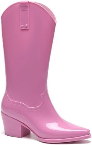 TermiyinFUL Mid Calf Rain Boots for Women Waterproof Anti-Slipping Rain Shoes Lightweight Anti-Slipping Garden Boots (pink, numeric_8) in Saudi Arabia