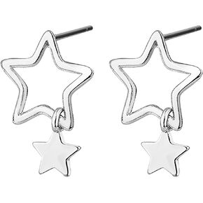 Blingsoul 14K Gold Plated Sterling Silver Star Stud Earrings - Celestial Elegance for Every Occasion | Dazzling Nights