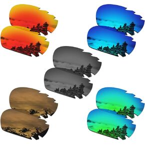 SmartVLT Set of 5 Men's Replacement Lenses for Oakley Jawbone Vented Sunglass Combo Pack S02 in Saudi Arabia