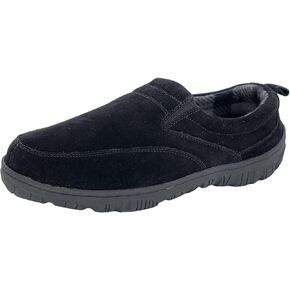 Clarks Mens Slipper with Suede Leather Upper SAB30194A - Closed Back with Double Gore and Removable Insole - Indoor Outdoor House Slippers For Men in Kuwait