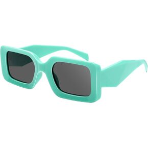 Rectangle Sunglasses for Women Men- Trendy Shades Retro Square glasses Fashion 90s Eyewear