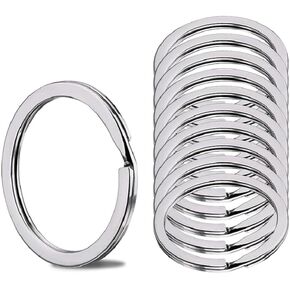 حلقات مفاتيح ZTISEEM 10 قطع ~ 1 بوصة، 30 مم، حلقة سلسلة مفاتيح معدنية، حلقة DIY لمفاتيح السيارة، سلسلة سحرية مزخرفة in Kuwait