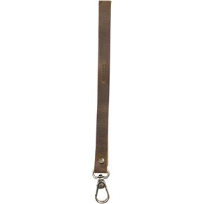 Hide & Drink, Simple Thin Lanyard Handmade from Full Grain Leather Key Ring Holder for Organizing Keychains Long Leather Cord with Sturdy Lobster Clasp for Convenient Easy Access - Bourbon Brown in Saudi Arabia