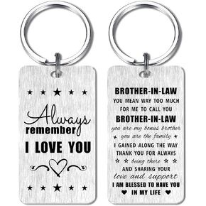 Gezxin Brother In Law Gifts Ideas- I Love My Brother In Law Birthday Keychain for Men- Favorite Brother-In-Law Wedding Christmas Valentine's Father's Day Presents in Saudi Arabia