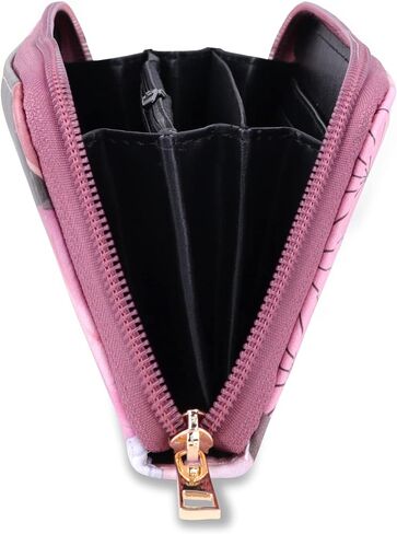 Roffatide Anime Demon Slayer Wallets Kamado Nezuko Zipper Wallet Faux Leather Long Wallet for Women Men in Saudi Arabia