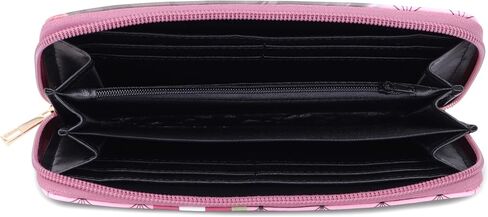 Roffatide Anime Demon Slayer Wallets Kamado Nezuko Zipper Wallet Faux Leather Long Wallet for Women Men in Saudi Arabia