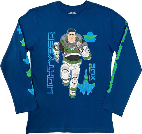 تي شيرت Buzz Lightyear للأطفال الصغار بأكمام طويلة برسوم جرافيك، Iris Navy، 4T in Saudi Arabia