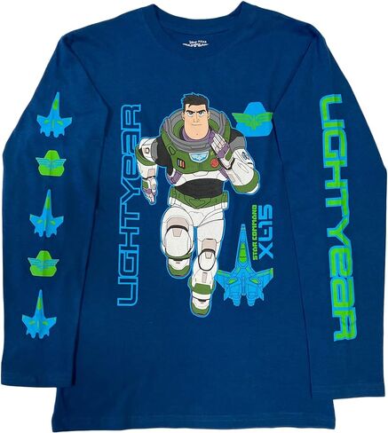 تي شيرت Buzz Lightyear للأطفال الصغار بأكمام طويلة برسوم جرافيك، Iris Navy، 4T in Saudi Arabia