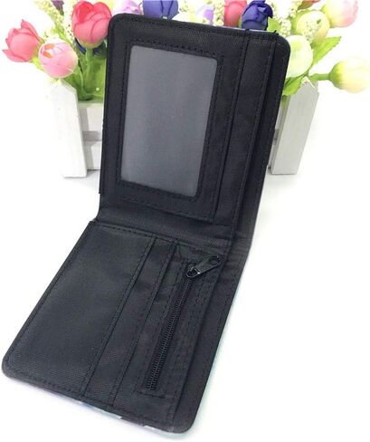 Demon Slayer's Blade Anime Wallet PU Leather Wallet Demon Slayer's Blade Crescent Pendant Necklace, (Color) in Kuwait