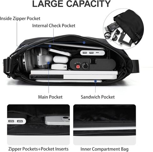 حقيبة سورادار للرجال مقاس 14 بوصة للكمبيوتر المحمول وحقيبة كمبيوتر للنساء وحقيبة كروس in Kuwait