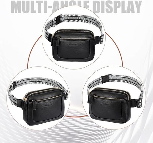 حقائب فاني جلدية من Leathario للنساء، حقيبة حزام صغيرة بحزام حول الجسم، محفظة صغيرة على الخصر عند الصدر، للجري والسفر يوميًا in Kuwait