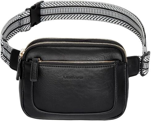 حقائب فاني جلدية من Leathario للنساء، حقيبة حزام صغيرة بحزام حول الجسم، محفظة صغيرة على الخصر عند الصدر، للجري والسفر يوميًا in Kuwait