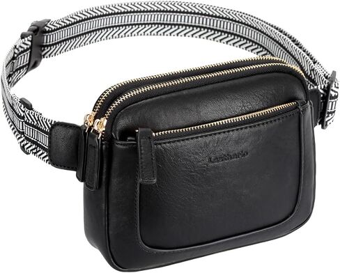 حقائب فاني جلدية من Leathario للنساء، حقيبة حزام صغيرة بحزام حول الجسم، محفظة صغيرة على الخصر عند الصدر، للجري والسفر يوميًا in Kuwait