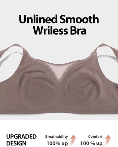 Brabalas حمالة صدر بدون خياطة ناعمة غير مبطنة للنساء، حمالة صدر بدون خياطة قابلة للتعديل (34C-48DDD)، حمالة صدر مريحة للغاية، بدون أسلاك داخلية لتغطية كاملة in Kuwait