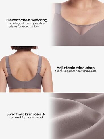 Brabalas حمالة صدر بدون خياطة ناعمة غير مبطنة للنساء، حمالة صدر بدون خياطة قابلة للتعديل (34C-48DDD)، حمالة صدر مريحة للغاية، بدون أسلاك داخلية لتغطية كاملة in Kuwait