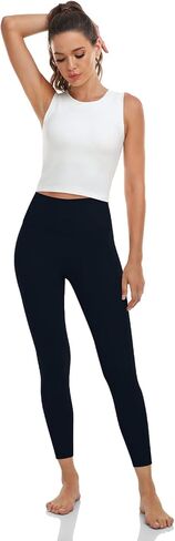 HeyNuts Wherever كروب توب للنساء للتمرين، حمالات صدر رياضية مبطنة خالية من الأسلاك، حمالات صدر طويلة برقبة عالية، أكواب A-D in Kuwait