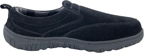 Clarks Mens Slipper with Suede Leather Upper SAB30194A - Closed Back with Double Gore and Removable Insole - Indoor Outdoor House Slippers For Men in Saudi Arabia