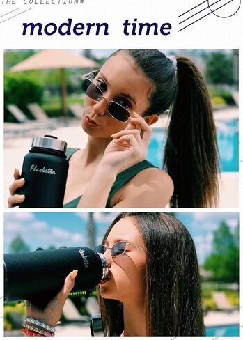 FEISEDY خمر مستطيل صغير النظارات الشمسية النساء الرجال الرجعية العصرية إطار معدني مربع الشكل نظارات شمسية B2295 in Kuwait