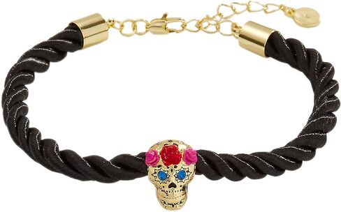 سوار حبلي قابل للتعديل من Alex and Ani Calavera، لمسة نهائية ذهبية لامعة، متعدد الألوان in Saudi Arabia